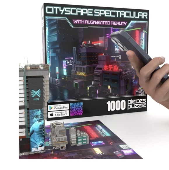 Cityscape Spectacular - 1000 Piece Augmented Reality Jigsaw Puzzle, Interactive - Picture 2 of 2